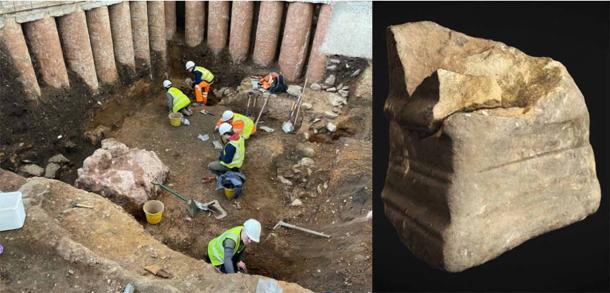 Archaeologists from the University of Leicester excavate a Roman cellar at Leicester Cathedral. Source: ULAS