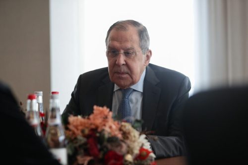 Russia's Foreign Minister Sergey Lavrov in Sochi, Russia on December 21, 2021 [Russian Foreign Ministry/Anadolu Agency]