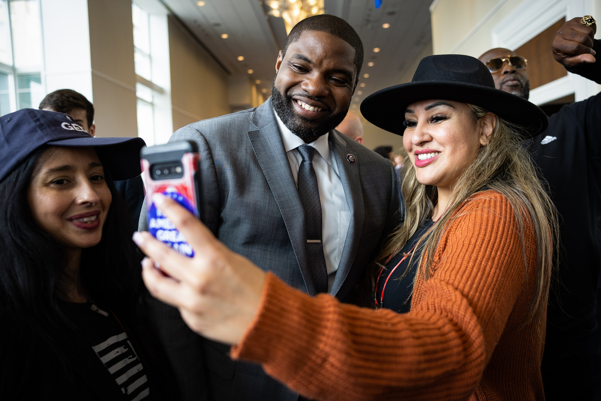 Attendees took selfies with some of their favorite special guests, among them Rep. Byron Donalds (R-Fla.).