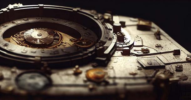 Artistic rendering of the Antikythera mechanism, the oldest analogue computer. Source: AkuAku / Adobe Stock.