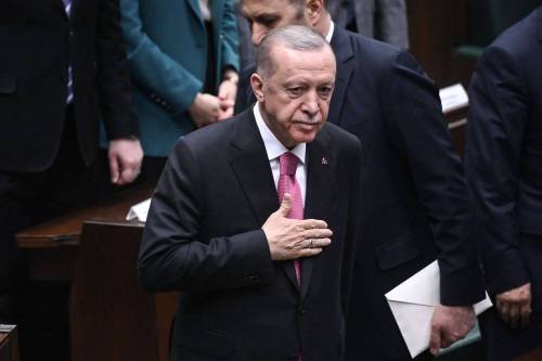 Turkish President and Leader of the Justice and Development (AK) Party, Recep Tayyip Erdogan in Ankara, Turkiye on March 15, 2023 [Esra Hacioğlu Karakaya/Anadolu Agency]