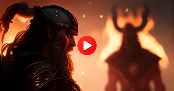 Viking warriors facing the fire. Source: Hui / Adobe Stock / Insert Button Play Video by Dehweh