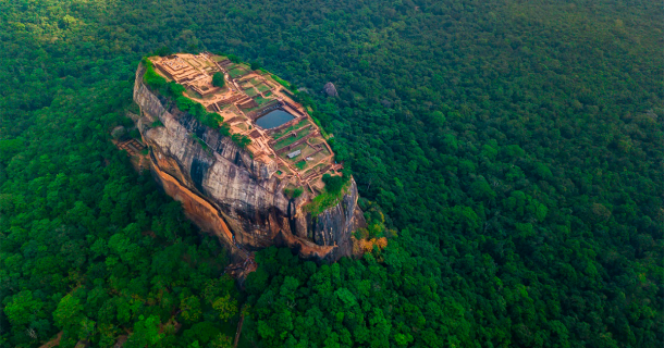 Aerial view of Sigiriya, Lion Rock, Sri Lanka. Source: Anton Petrus / Adobe Stock.