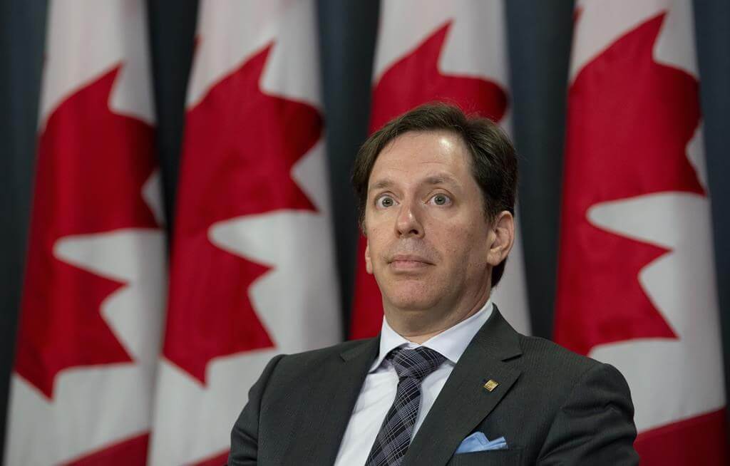 B'nai Brith Canada Chief Executive Officer Michael Mostyn speaks during a news conference in Ottawa, Monday April 29, 2019. (Photo via THE CANADIAN PRESS/Adrian Wyld)