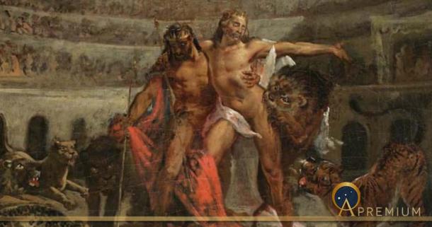 Gladiatoren im Kolosseum by Eugène Delacroix (Public Domain)