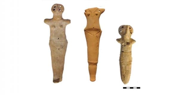 Female figurines dating back to the Cucuteni-Trypillian Culture unearthed at Verteba Cave. Source: Mykhailo Sokhatskyi