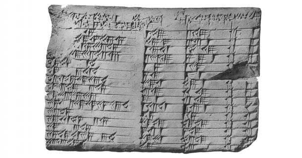 Plimpton 322 clay tablet. Source: Public Domain.