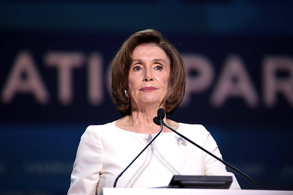 Nancy Pelosi speaking with attendees at the 2019 California Democratic Party State Convention at the George R. Moscone Convention Center in San Francisco, California. (Photo:Gage Skidmore/Flickr)